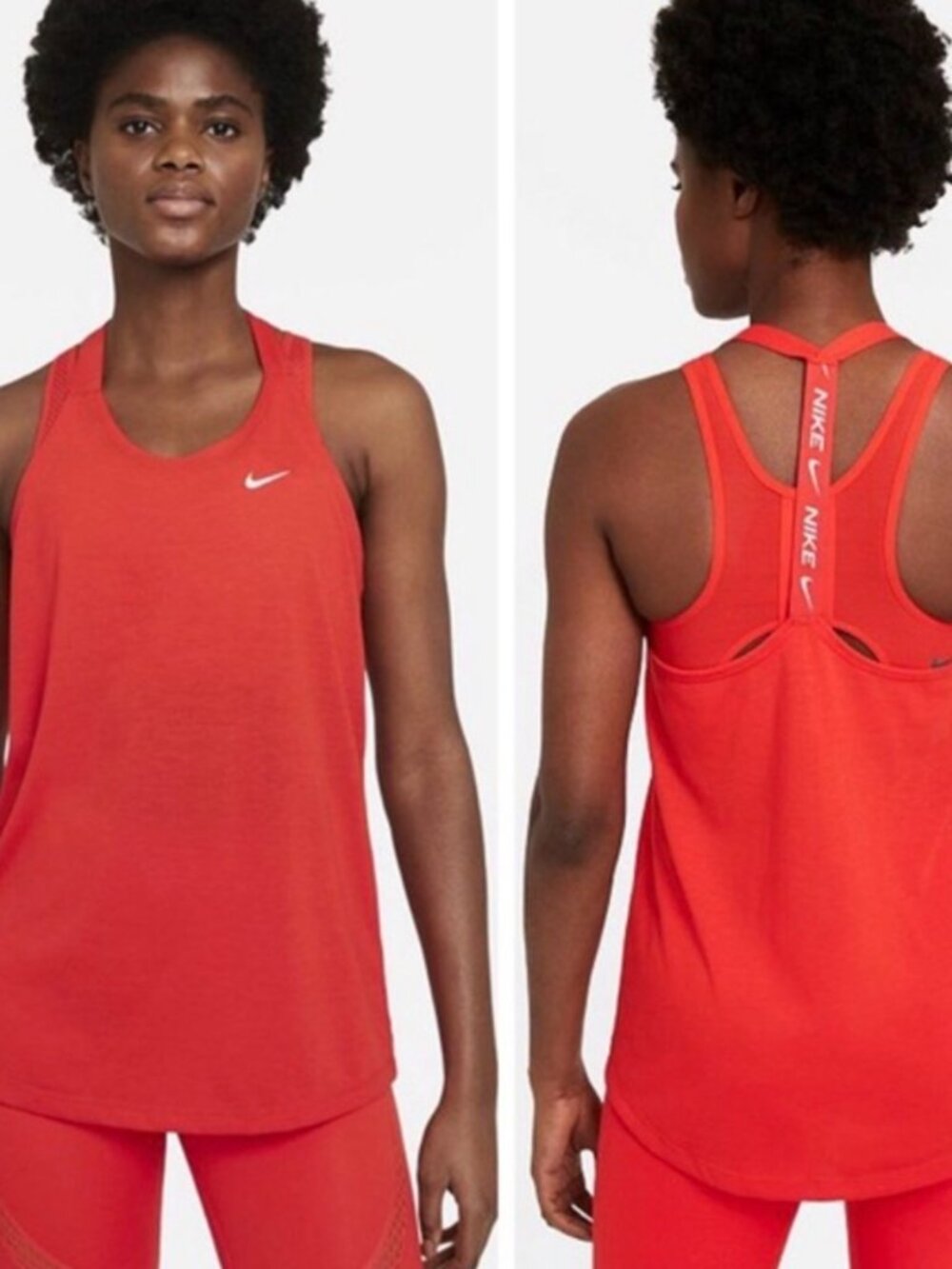 Nike Red Elastika Women's Fri-Fit Training Racerback Nike Logo Tank Top, XS